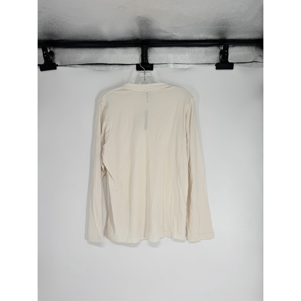 SKIMS Boyfriend Long Sleeve T Shirt Womens Size XS Marble Crewneck Off White - Picture 2 of 5
